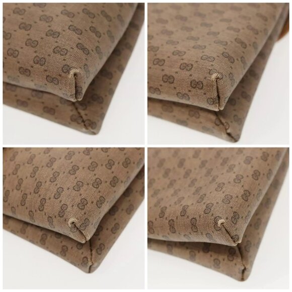 GUCCI Micro GG Supreme Shoulder Bag PVC Beige Gold - Picture 16 of 16